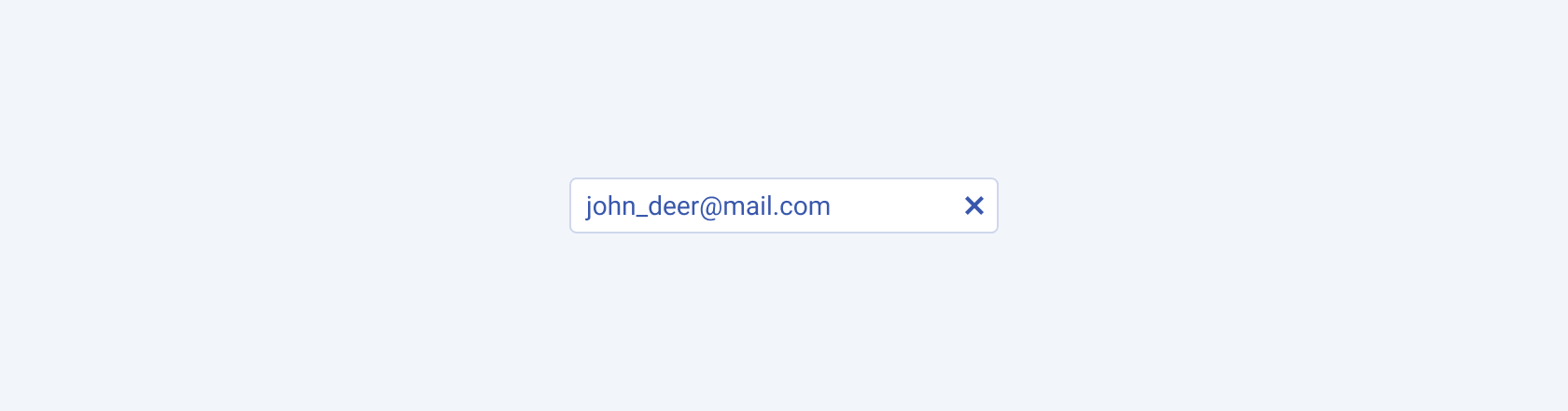 A Telerik and Kendo UI MaskedTextBox component rendering a Clear button for resetting its value. A Telerik and Kendo UI MaskedTextBox component with a Clear button.